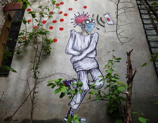 Arte na pandemia - de mãos atadas