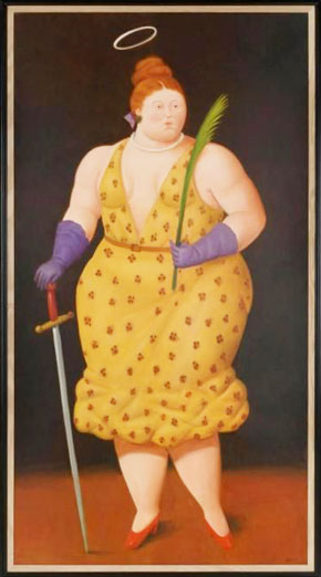 As santas nem to santas - Fernando Botero -Rainha-Espadas