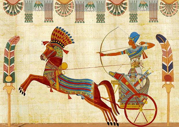 Carruagem egípcia