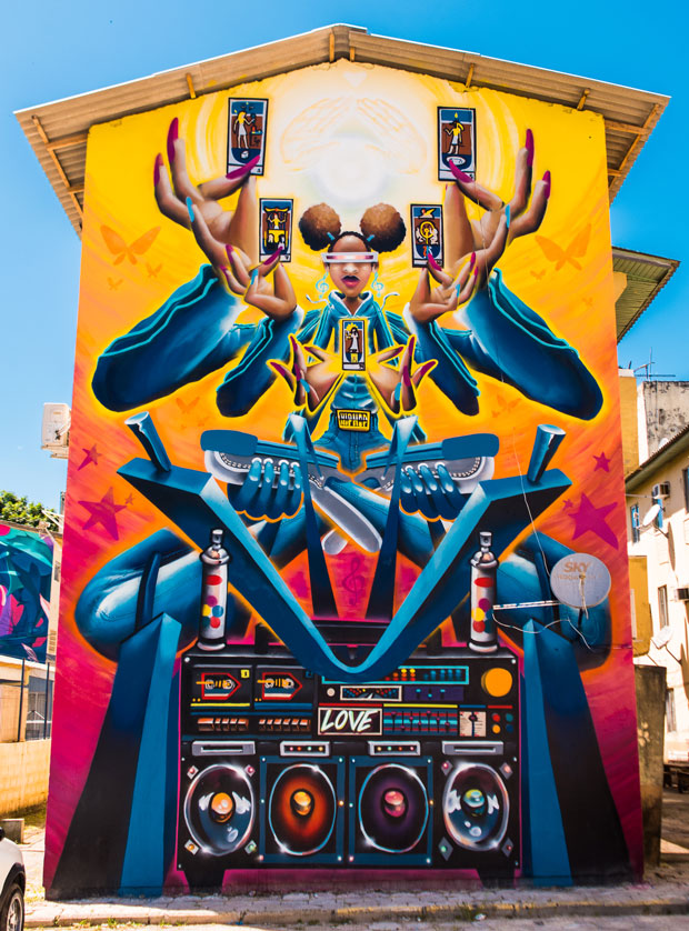 Mural 'Deusa Hip-Hop' de Wagner Wagz 