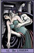 Os Namorados no The Vampire Tarot by Robert M. Place