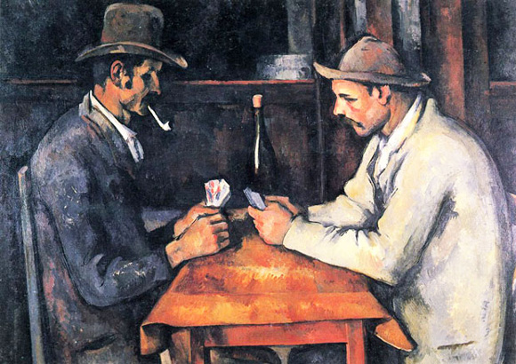 O jogo de baralho em pinturas de Paul Cézanne