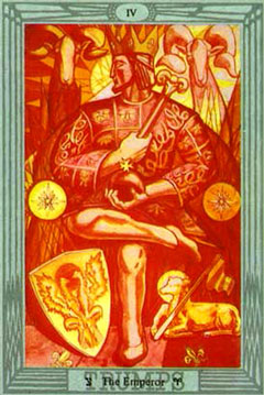 A carta 4, Emperor, no Thoth Tarot