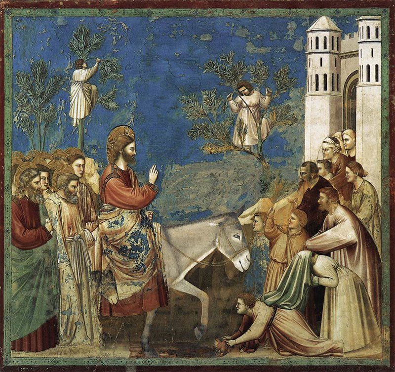 Entrada de Jesus em Jerusalem - obra de Giotto