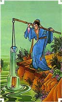 2. A Carregadora de gua (= A Papisa ou Sacerdotisa)  - Tarot Chinois de Jean-Louis Victor