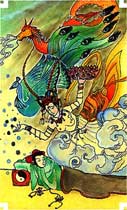 10. O Destino (= Roda da Fortuna) - Tarot chinois de Jean-Louis Victor