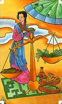 14. A Balança (= A Temperança) - Tarot chinois de Jean-Louis Victor