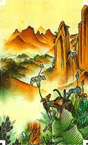 21. O Macaco (= 22. O Louco) - Tarô chinês de Jean-Louis Victor