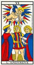 6. Os Amantes no Tarot de Marselha