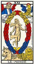 21. O Mundo no Tarot de Marselha