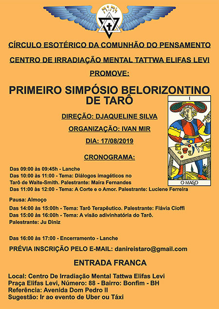 Simposio Belorizontino de Tarô - agosto de 2019