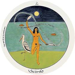 Dois de Espadas - Tarot Motherpeace